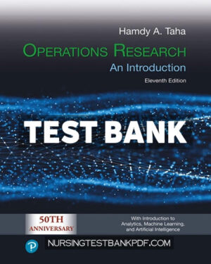 Test Bank for Operations Research - An Introduction 11th Edition by Taha