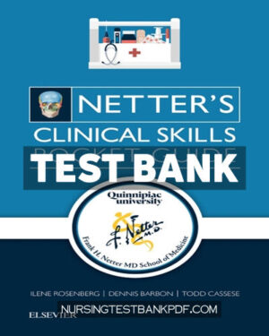 Test Bank for Netters Clinical Skills by Rosenberg