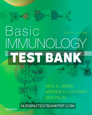 Test Bank for Basic Immunology 6th Edition by Abbas