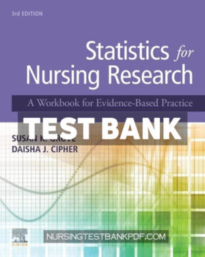 Test Bank for Statistics for Nursing Research 3rd Edition by Grove