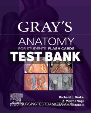 Test Bank for Grays Anatomy for Students Flash Cards 4th Edition by Drake