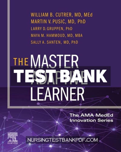 9780323711135-TEST-BANK Test Bank for The Master Adaptive Learner by Elsevier