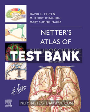 Test Bank for Netters Atlas of Neuroscience 4th Edition by Felten