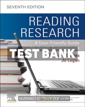 Test Bank for Reading Research 7th Edition by Davies