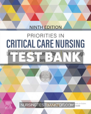 Test Bank for Priorities in Critical Care Nursing 9th Edition by Urden