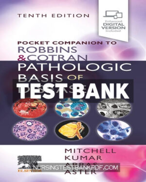 Test Bank for Pocket Companion to Robbins & Cotran Pathologic Basis of Disease 10th Edition by Mitchell