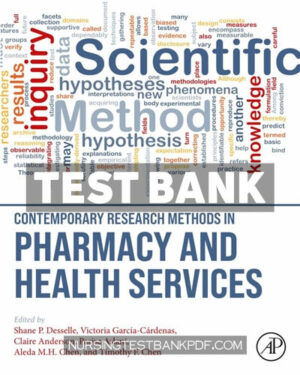 Test Bank for Contemporary Research Methods in Pharmacy and Health Services by Academic Press