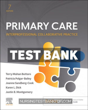 Test Bank for Primary Care 7th Edition by Buttaro