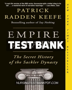 Test Bank for Empire of Pain by Keefe