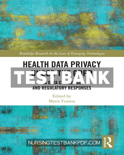 9780429663840-TEST-BANK Test Bank for Health Data Privacy under the GDPR 1st Edition by Tzanou