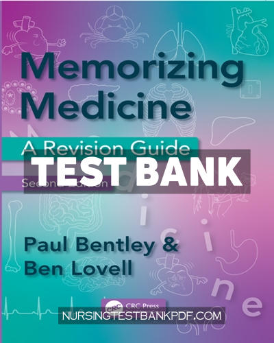 9780429821592-TEST-BANK Test Bank for Memorizing Medicine 2nd Edition by Bentley