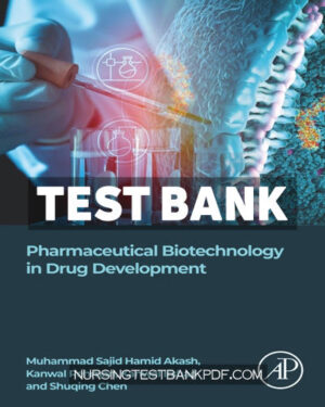 Test Bank for Pharmaceutical Biotechnology in Drug Development 1st Edition by Akash