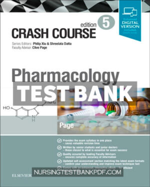 Test Bank for Crash Course Pharmacology 5th Edition by Page