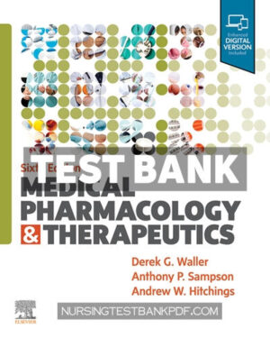 Test Bank for Medical Pharmacology and Therapeutics 6th Edition by Waller