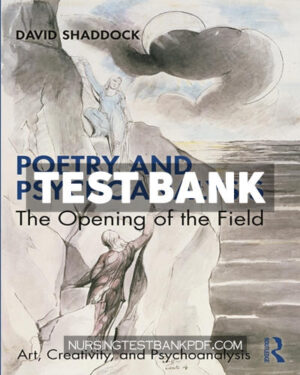 Test Bank for Poetry and Psychoanalysis 1st Edition by Shaddock