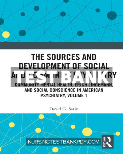 9781000169829-TEST-BANK Test Bank for The Sources and Development of Social and Community Psychiatry 1st Edition by Satin