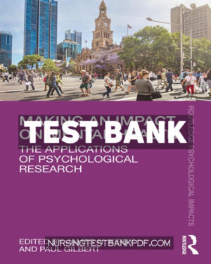 Test Bank for Making an Impact on Mental Health 1st Edition by Gilbert