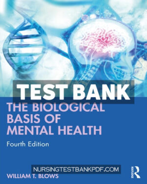 Test Bank for The Biological Basis of Mental Health 4th Edition by Blows