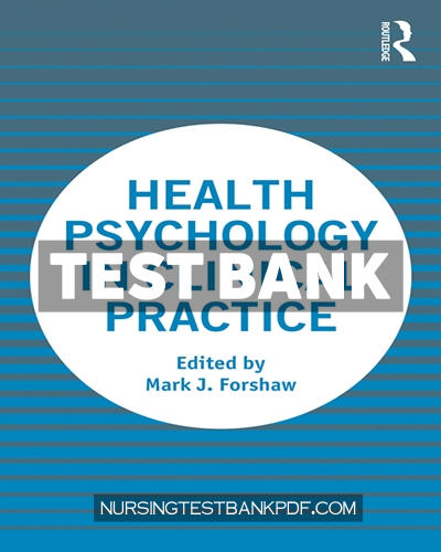 9781000473889-TEST-BANK Test Bank for Health Psychology in Clinical Practice 1st Edition by CRC Press