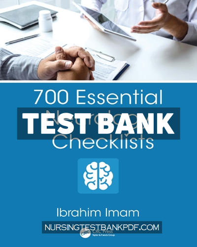 9781000475050-TEST-BANK Test Bank for 700 Essential Neurology Checklists 1st Edition by Imam