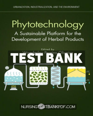 Test Bank for Phytotechnology 1st Edition by Oliveira