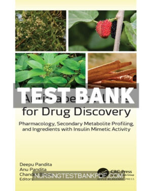 Test Bank for Antidiabetic Plants for Drug Discovery 1st Edition by CRC Press