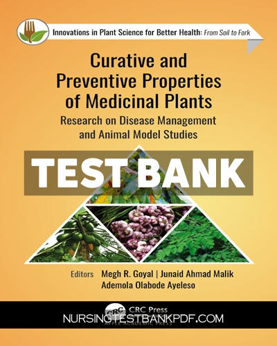9781000735147-TEST-BANK Test Bank for Curative and Preventive Properties of Medicinal Plants 1st Edition by CRC Press