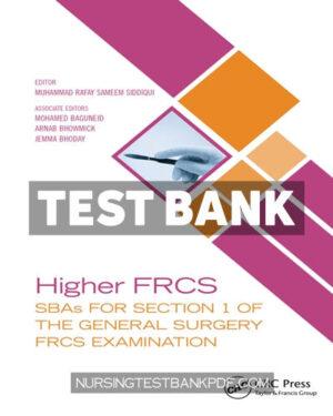 Test Bank for Higher FRCS 1st Edition by CRC Press
