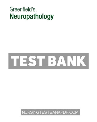 9781000879889-TEST-BANK Test Bank for Greenfields Neuropathology 10e Set 10th Edition by Smith