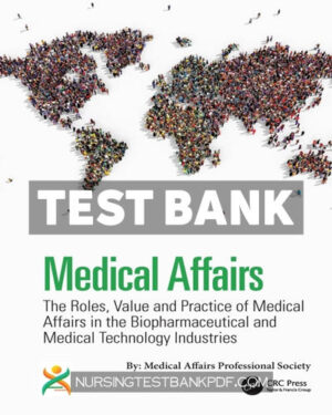 Test Bank for Medical Affairs 1st Edition by Shepard