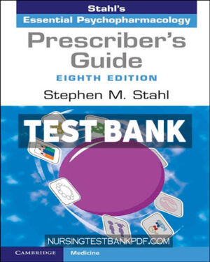Test Bank for Prescribers Guide 8th Edition by Stahl
