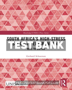 Test Bank for South Africas High Stress Security Environment 1st Edition by Schoeman