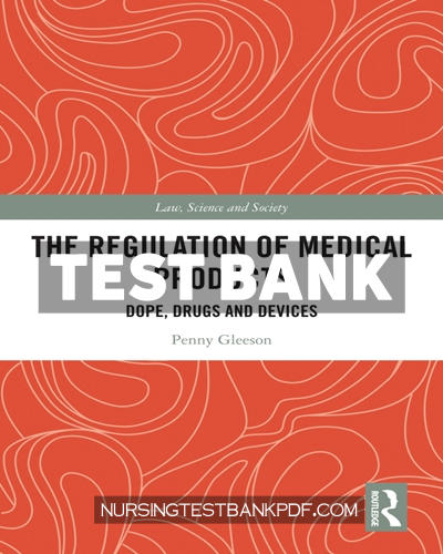9781040297070-TEST-BANK Test Bank for The Regulation of Medical Products 1st Edition by Gleeson