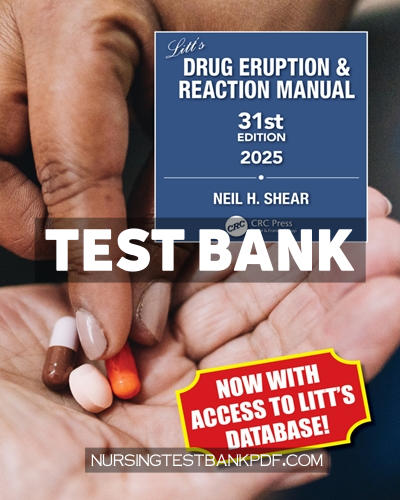 9781040305423-TEST-BANK Test Bank for Litts Drug Eruption & Reaction Manual 31st Edition by Shear