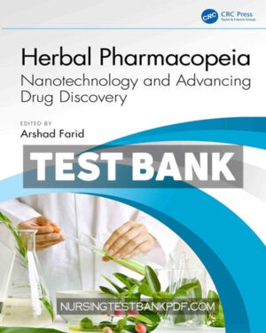 Test Bank for Herbal Pharmacopeia 1st Edition by Farid