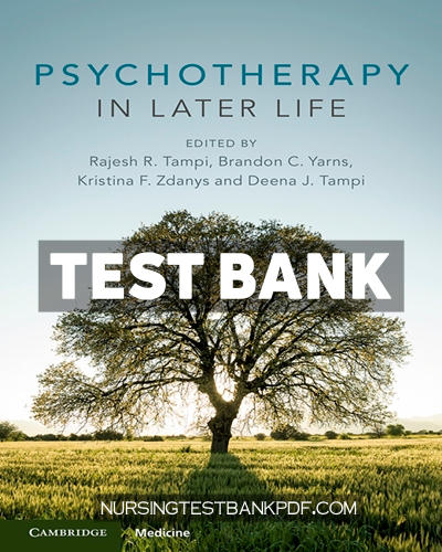 9781108758116-TEST-BANK Test Bank for Psychotherapy in Later Life by Tampi