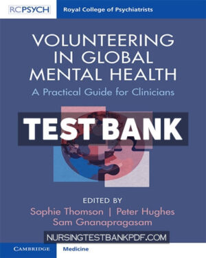 Test Bank for Volunteering in Global Mental Health by Thomson