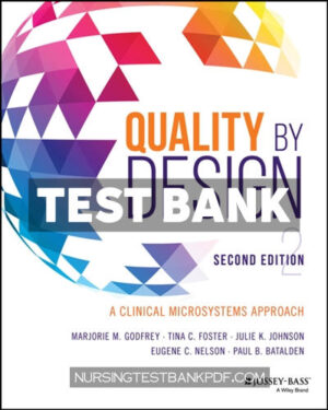 Test Bank for Quality by Design 2nd Edition by Godfrey