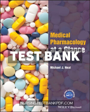 Test Bank for Medical Pharmacology at a Glance 9th Edition by Neal