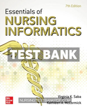 Test Bank for Essentials of Nursing Informatics 7th Edition by Saba