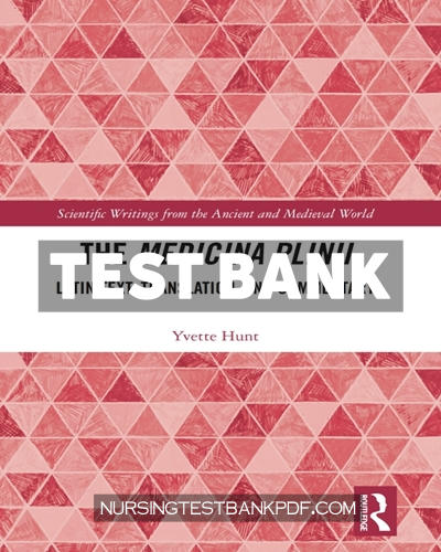 9781317389040-TEST-BANK Test Bank for The Medicina Plinii 1st Edition by Hunt