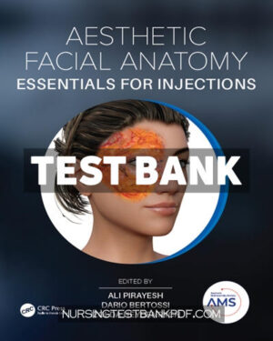Test Bank for Aesthetic Facial Anatomy Essentials for Injections 1st Edition by Pirayesh