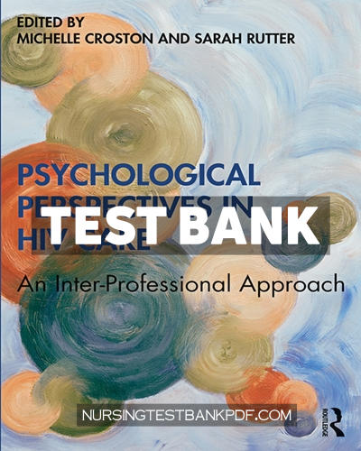 9781351812573-TEST-BANK Test Bank for Psychological Perspectives in HIV Care 1st Edition by Rutter