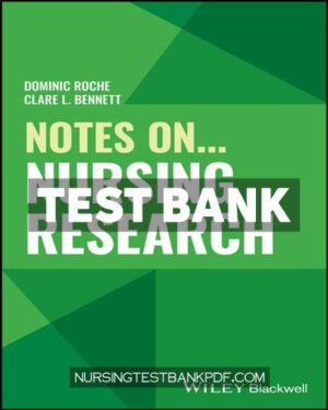 Test Bank for Notes On Nursing Research 1st Edition by Roche