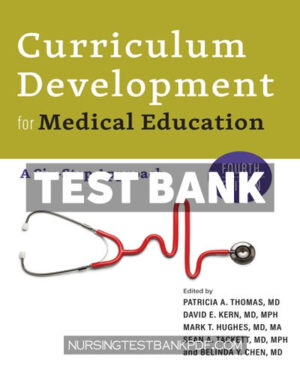 Test Bank for Curriculum Development for Medical Education 4th Edition by Thomas