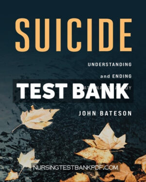 Test Bank for Suicide by Bateson