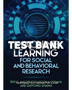 Test Bank for Machine Learning for Social and Behavioral Research by Jacobucci