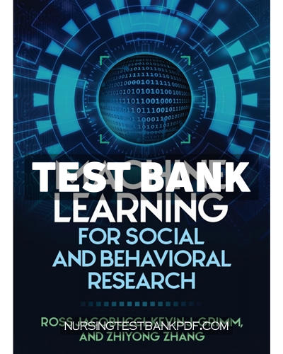 9781462552948-TEST-BANK Test Bank for Machine Learning for Social and Behavioral Research by Jacobucci