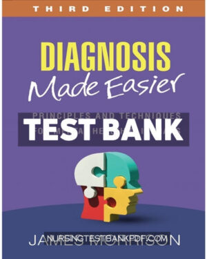 Test Bank for Diagnosis Made Easier 3rd Edition by Morrison