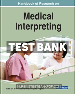 Test Bank for Handbook of Research on Medical Interpreting by Medical Information Science Reference